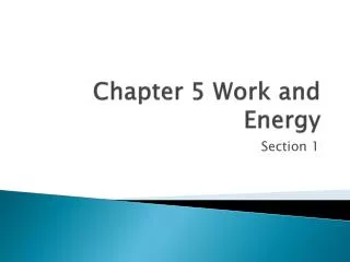 chapter 5 work and energy