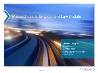 Massachusetts Employment Law Update