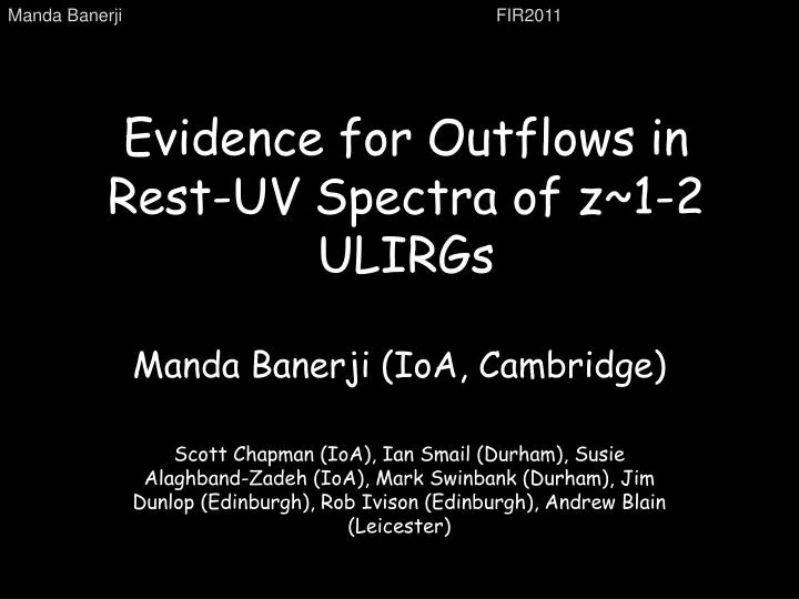evidence for outflows in rest uv spectra of z 1 2 ulirgs