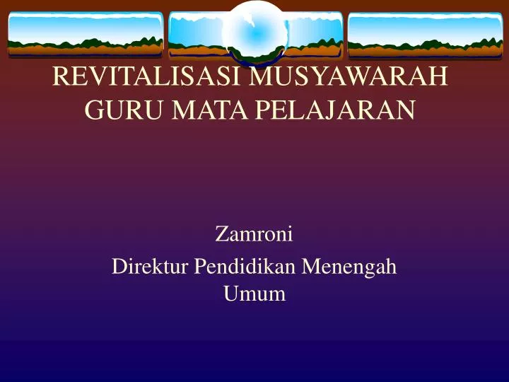 revitalisasi musyawarah guru mata pelajaran