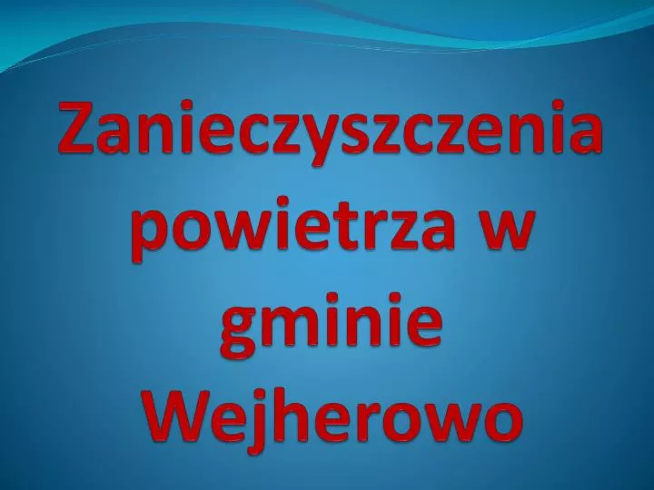 zanieczyszczenia powietrza w gminie wejherowo