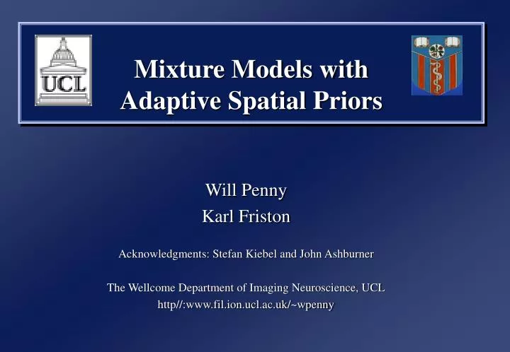 mixture models with adaptive spatial priors