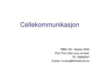 cellekommunikasjon