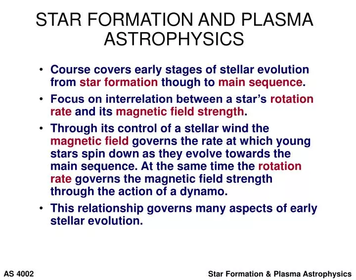 star formation and plasma astrophysics