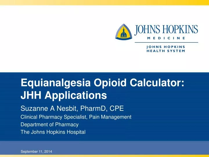 equianalgesia opioid calculator jhh applications