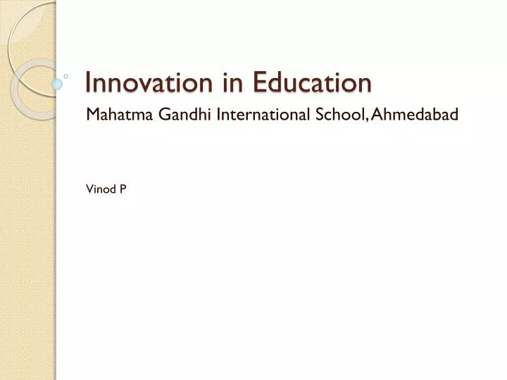 innovation in education