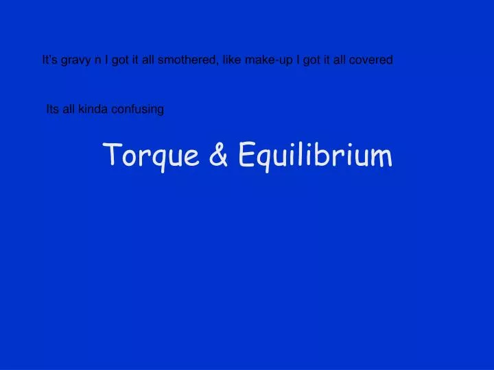 torque equilibrium