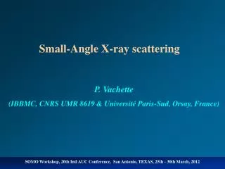 Small-Angle X-ray scattering