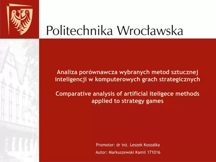 promotor dr in leszek kosza ka autor markuszewski kamil 171016