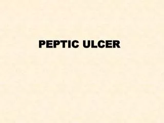 PEPTIC ULCER