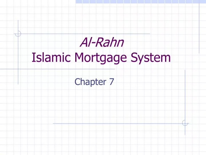 al rahn islamic mortgage system
