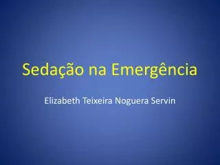 seda o na emerg ncia