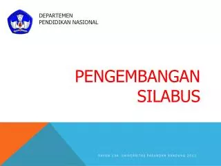 PPT - PENGEMBANGAN SILABUS PowerPoint Presentation, Free Download - ID ...