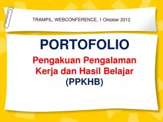 trampil webconference 1 oktober 2012
