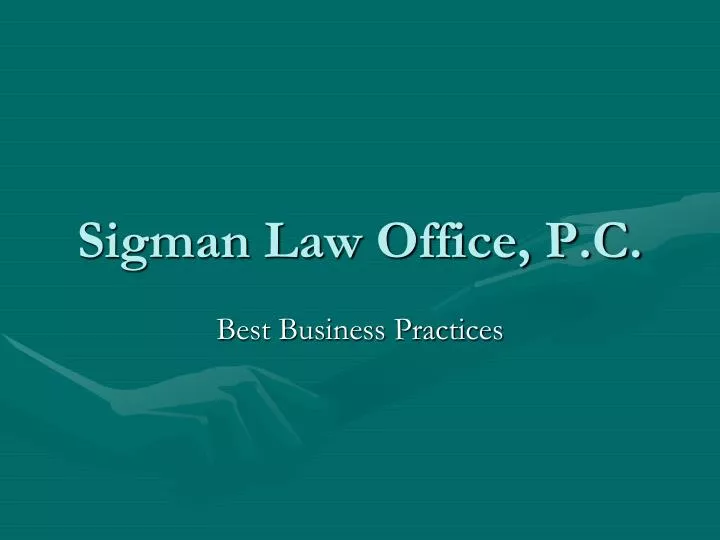 sigman law office p c