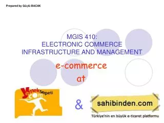 MGIS 410: ELECTRONIC COMMERCE INFRASTRUCTURE AND MANAGEMENT