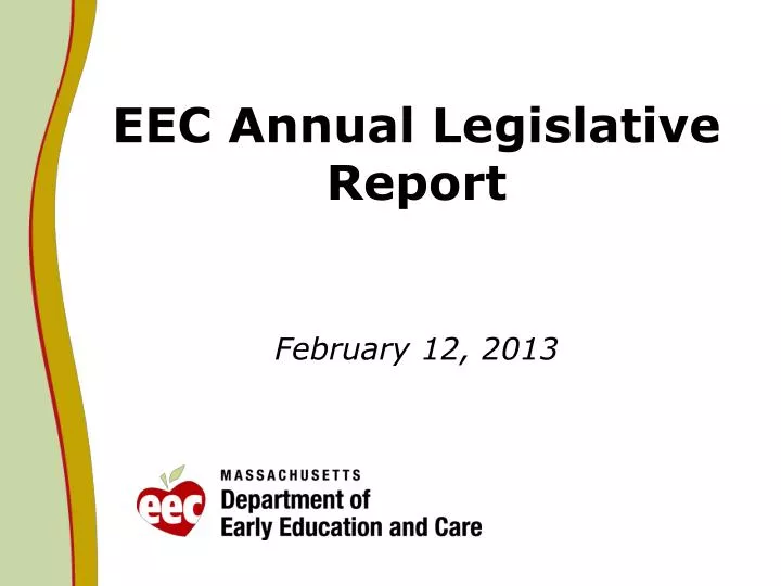 eec annual legislative report february 12 2013