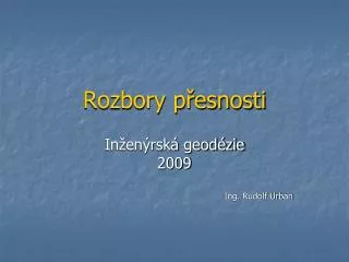rozbory p esnosti