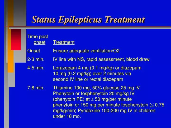 status epilepticus treatment