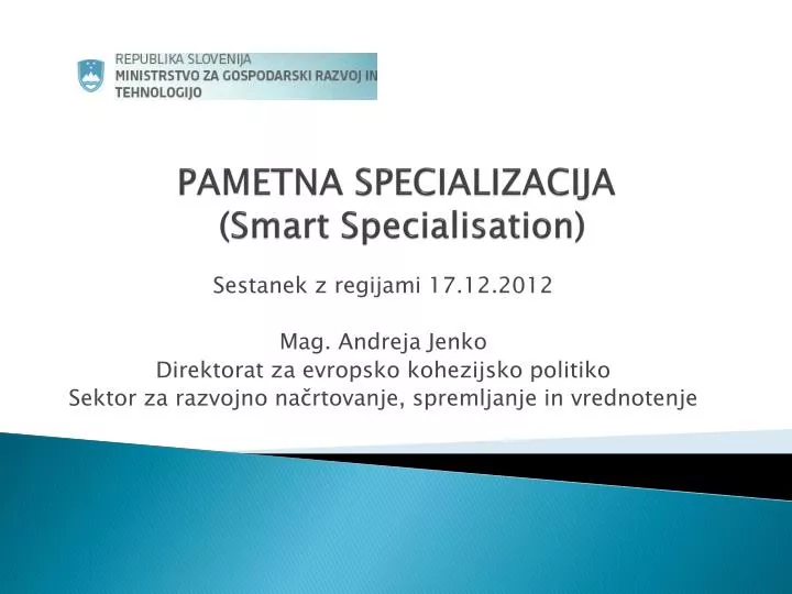 pametna specializacija smart specialisation