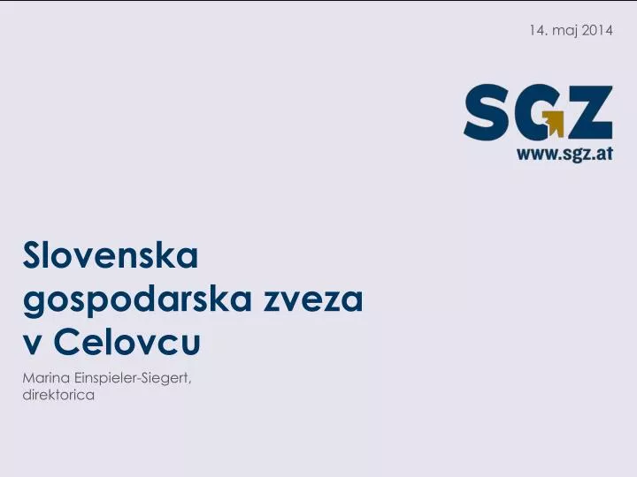 slovenska gospodarska zveza v celovcu