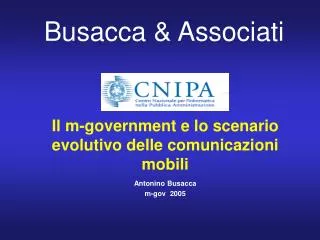 il m government e lo scenario evolutivo delle comunicazioni mobili