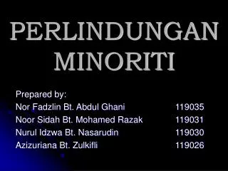 perlindungan minoriti