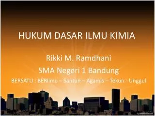 hukum dasar ilmu kimia