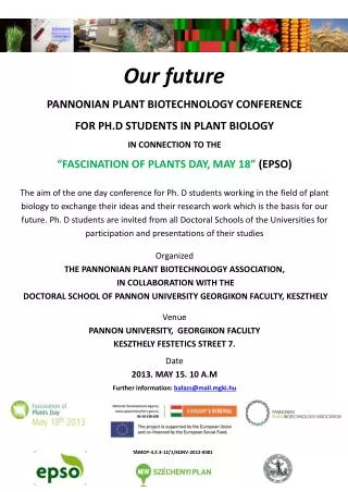 Pannonian Plant Biotechnology Conference for Ph.D Students in Plant Biology
