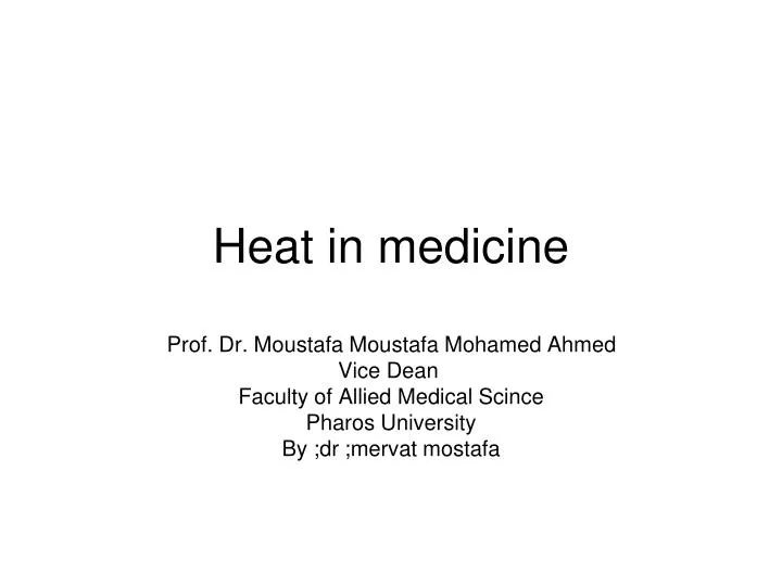 heat in medicine