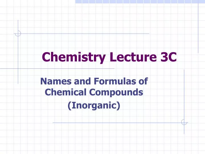 chemistry lecture 3c