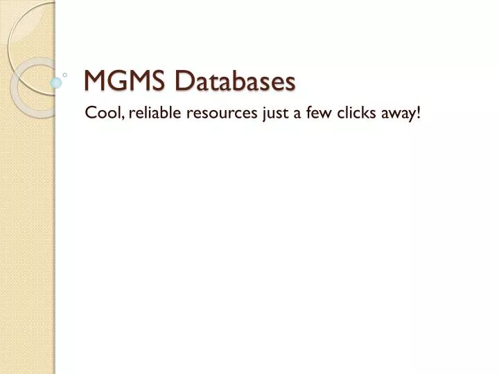 mgms databases