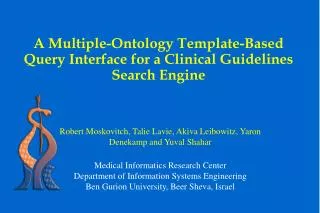 A Multiple-Ontology Template-Based Query Interface for a Clinical Guidelines Search Engine