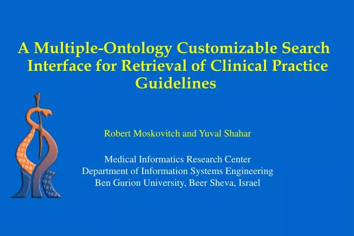 a multiple ontology customizable search interface for retrieval of clinical practice guidelines