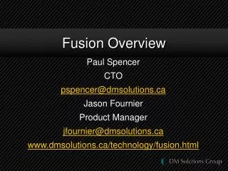 Fusion Overview