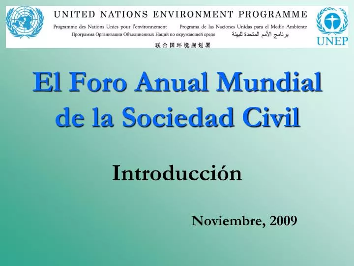 el foro anual mundial de la sociedad civil