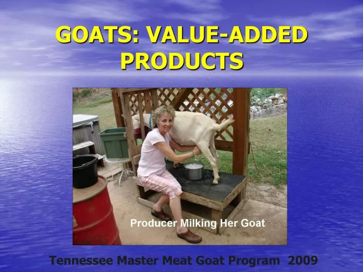 goats value added products