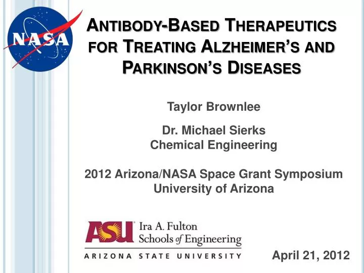 antibody based therapeutics for treating alzheimer s and parkinson s diseases