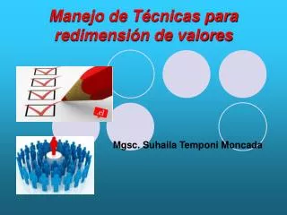 manejo de t cnicas para redimensi n de valores