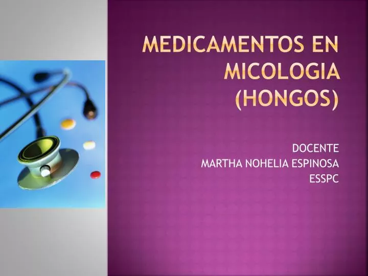 medicamentos en micologia hongos