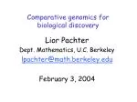 Comparative genomics for biological discovery - slide 1
