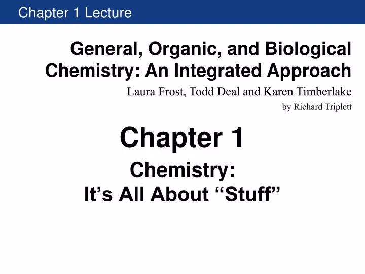 chemistry it s all about stuff