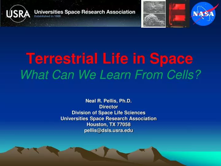 terrestrial life in space what can we learn from cells