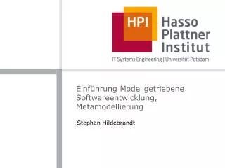 einf hrung modellgetriebene softwareentwicklung metamodellierung