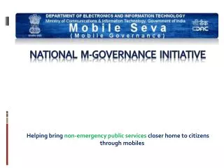 national m-governance initiative