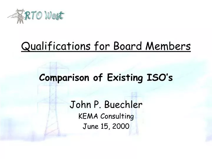 qualifications for board members