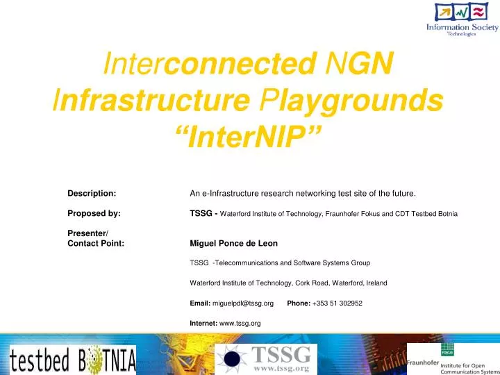 inter connected n gn i nfrastructure p laygrounds internip