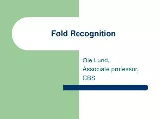 Fold Recognition