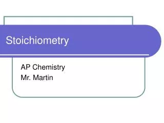 stoichiometry