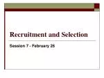 Recruitment and Selection - slide 1